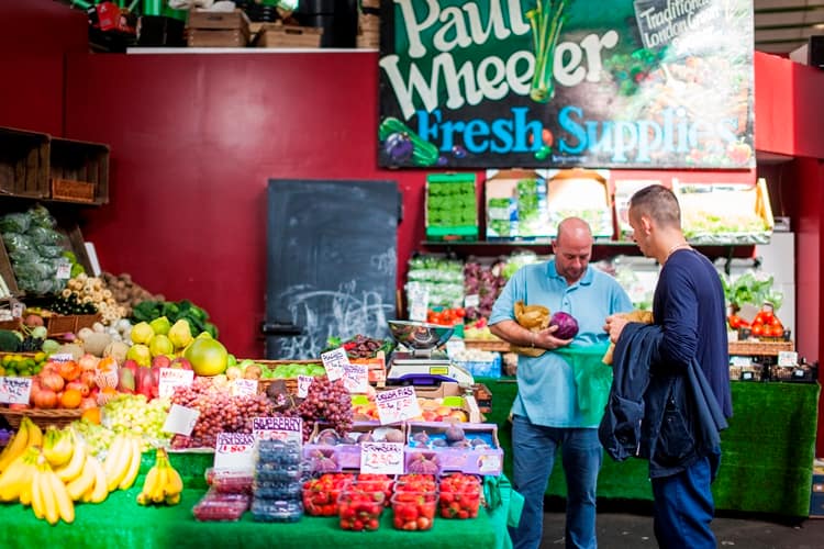 Obstmarkt auf dem London Borough Market