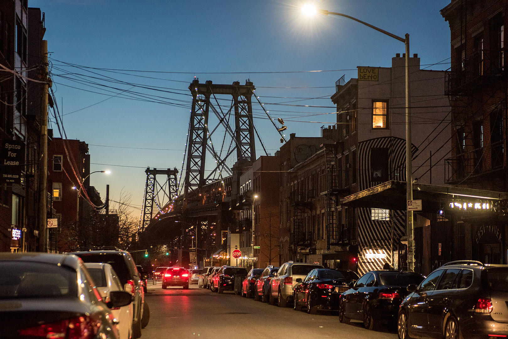Williamsburg Dusk, Williamsburg Bridge, Williamsburg, Brooklyn, New York City