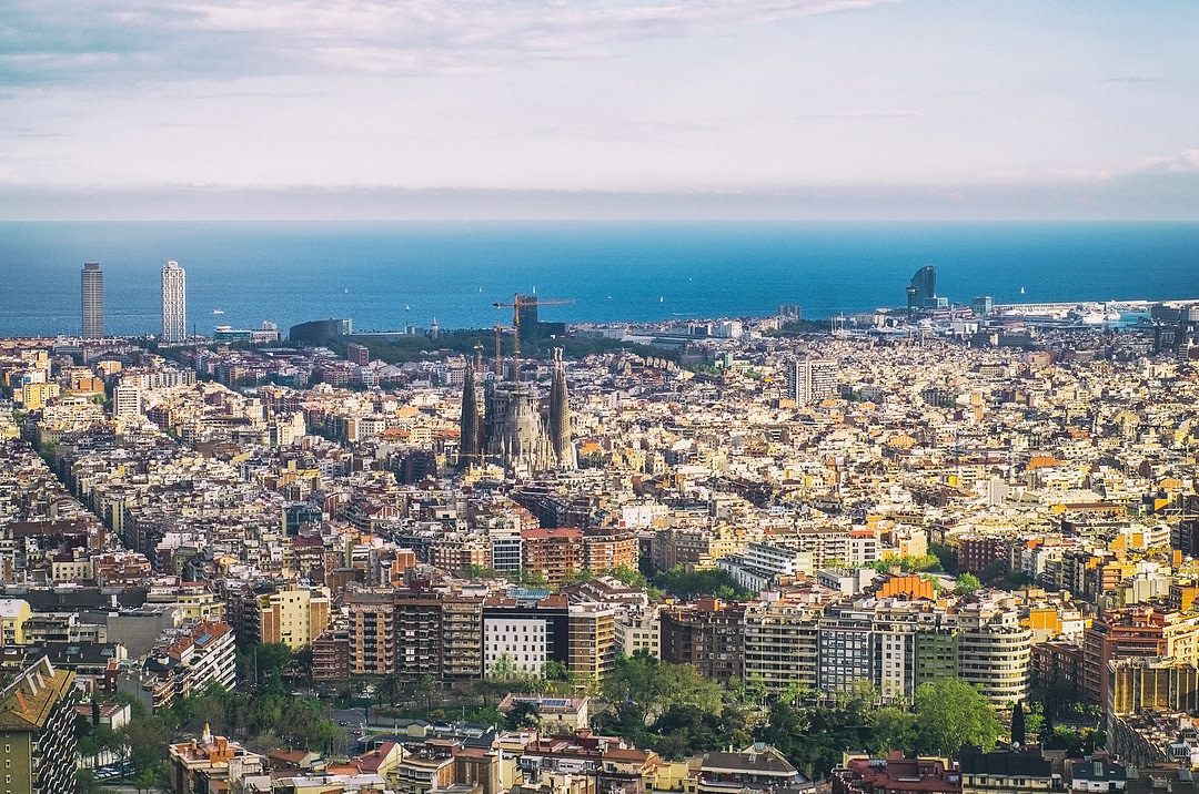Sicht auf Barcelona von den Bunkers Del Carmel