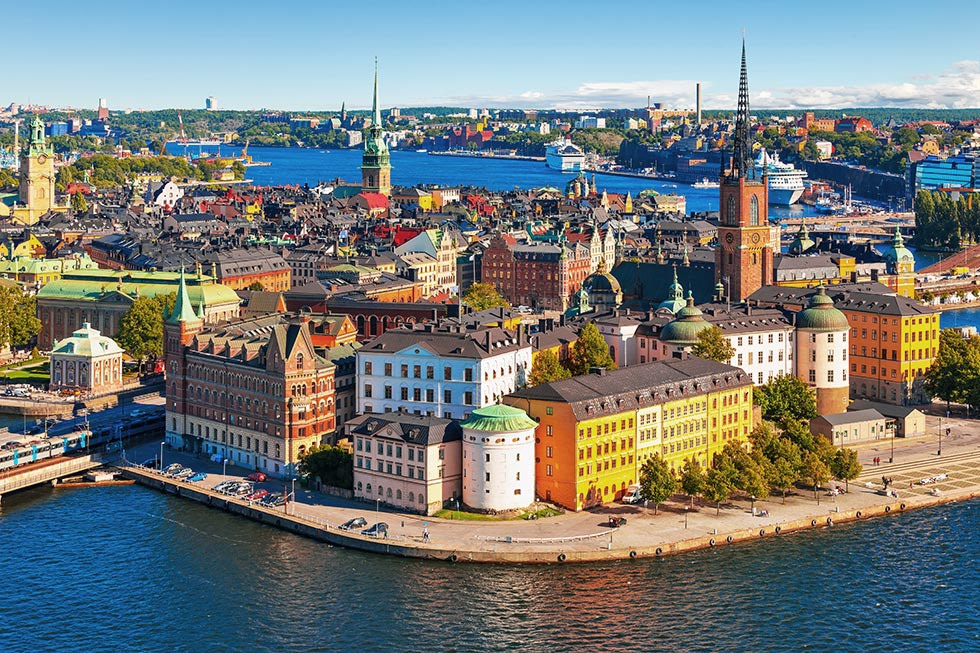 Blick auf Gamla Stan in Stockholm