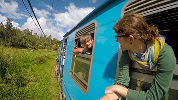 Zugfahren in Sri Lanka