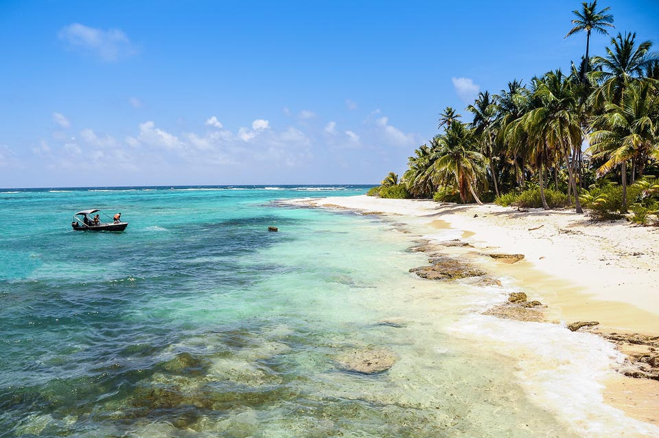 Traumstrand in San Andres, Kolumbien