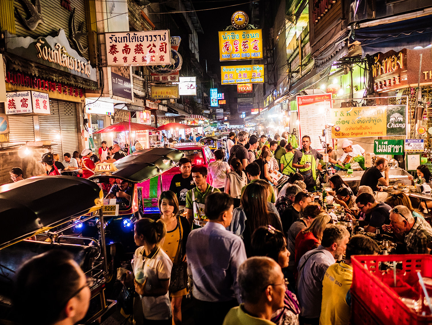 Night Scene Chinatown Bangkok Market