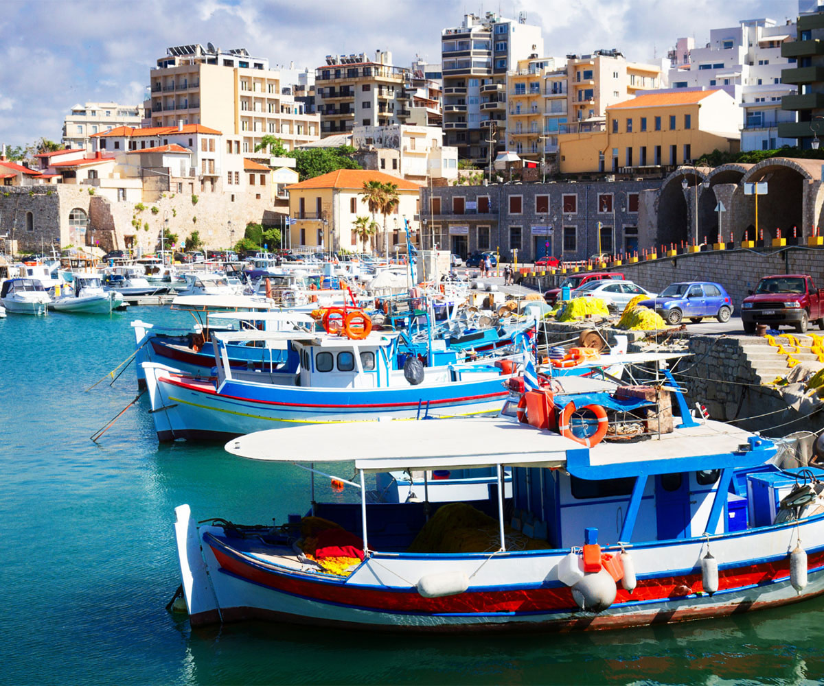Heraklion, Bote im Hafen
