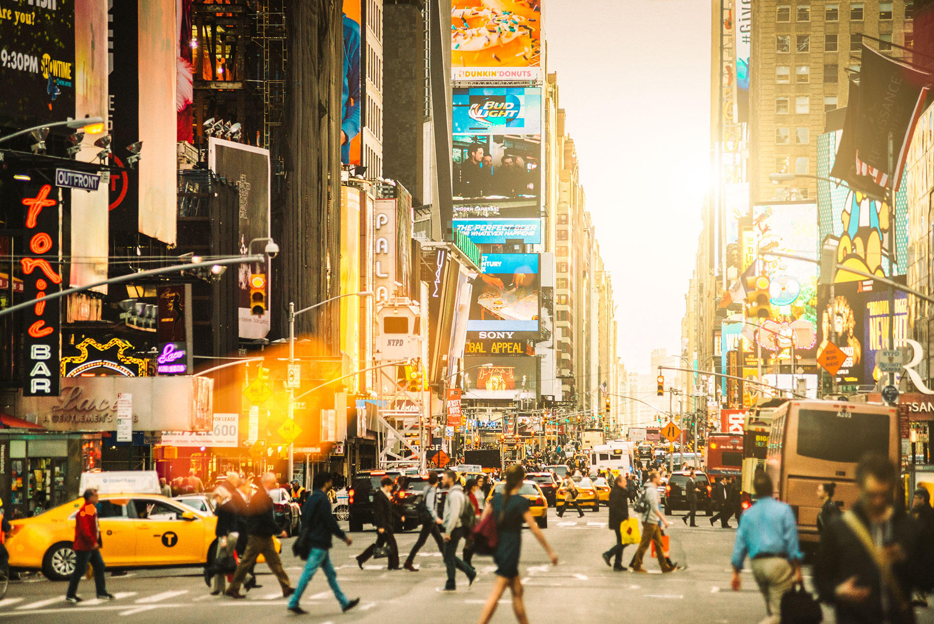 Times Square im Sonnenlicht