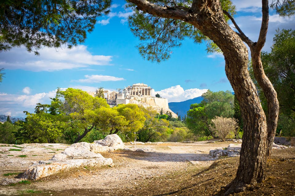 Weg zur Akropolis