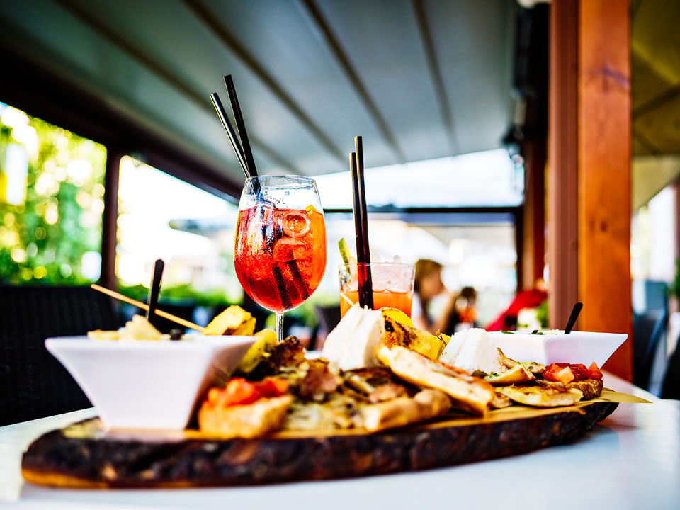 Snacks und Trinks Italien
